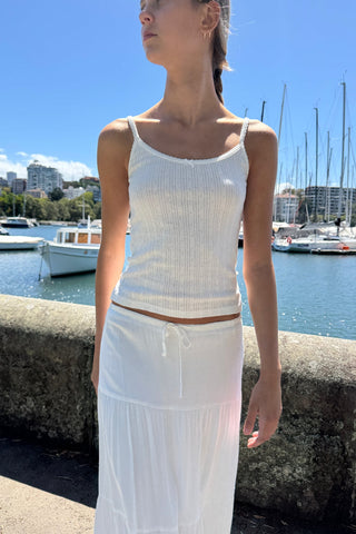 Skylar Ribbed Eyelet Tank