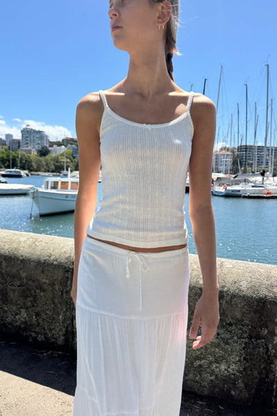 Skylar Ribbed Eyelet Tank