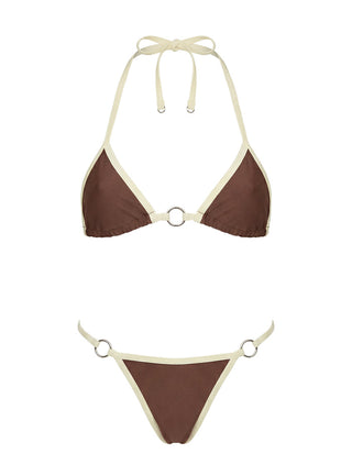 Soft Tempo Cheeky Bikini Bottoms Brown / Yellow