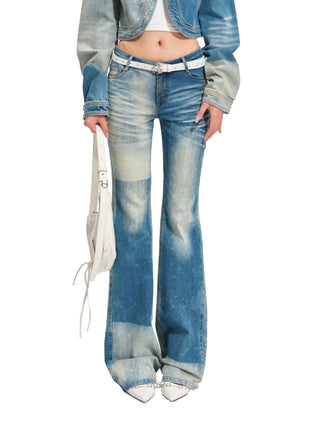 Color-Blocked Equestrian Jeans