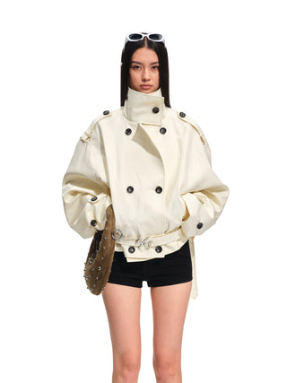 Biker-Inspired Trench Coat