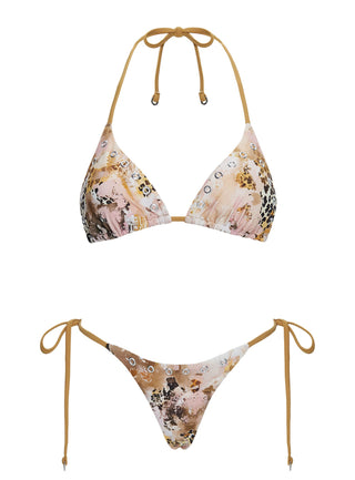 Noxie Triangle Bikini Top Leopard Multi