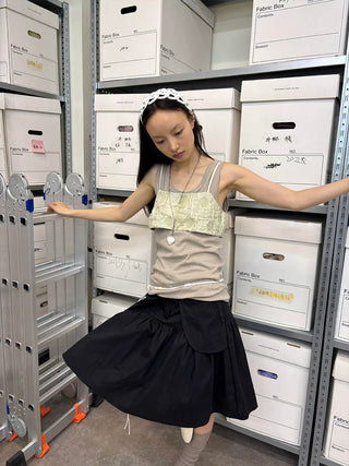 [NeverSeez] A-line Utility Skirt