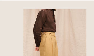 [CULTUM] Linen Double Pleated Trousers
