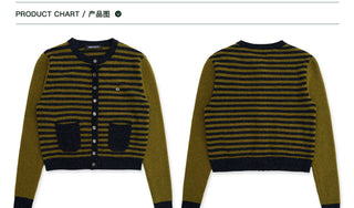 [Moromoro2] Striped Knit Cardigan