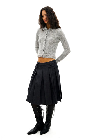 [Moromoro2] Wool Blend Collar Cardigan