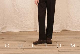 [CULTUM] Linen Double Pleated Trousers
