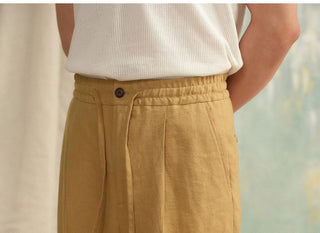 [CULTUM] Linen Drawstring Shorts