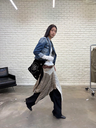 [NeverSeez] Washed Short Denim Jacket