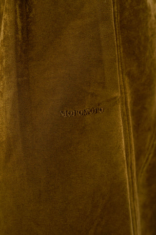 [Moromoro2] Velvet Pleated Wide-leg Pants