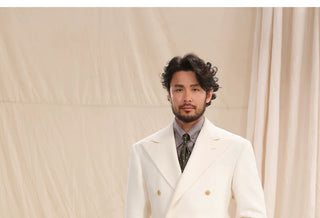 [CULTUM] Double-breasted Peak Lapel Suit Set