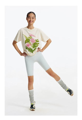 [CONP] Textured Graphics Sleeve T-shirt