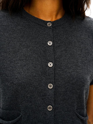 [Moromoro2] Short Sleeve Wool Blend  Cardigan