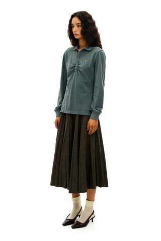 [Moromoro2] Embroidered Polo Top