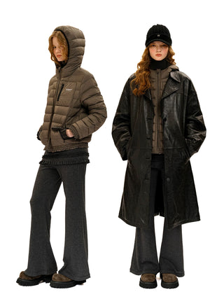 [Moromoro2] Lace Trim Hooded Down Jacket /  Vest