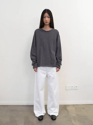 [NeverSeez] Slub Cotton Long Sleeve T-shirt