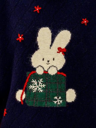 [Moromoro2] Rabbit Patchwork Hand Sewn  Sweater
