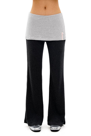 [Moromoro2] Faux Two-piece Flared Skirt  Pants