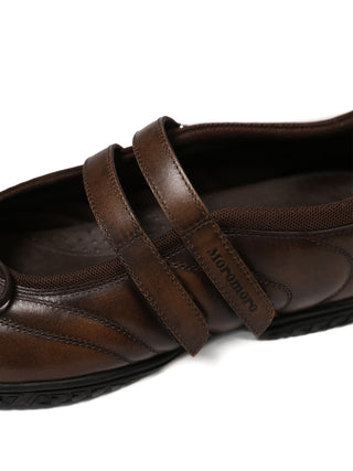 [Moromoro2] Leather Mary Jane Bow Flats