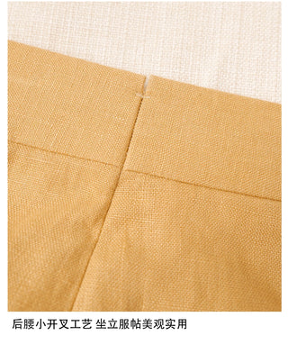 [CULTUM] Linen Double Pleated Trousers