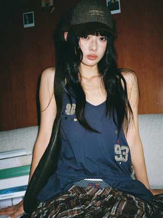 [Moromoro2] Rabbit Applique Stone Wash  Camisole