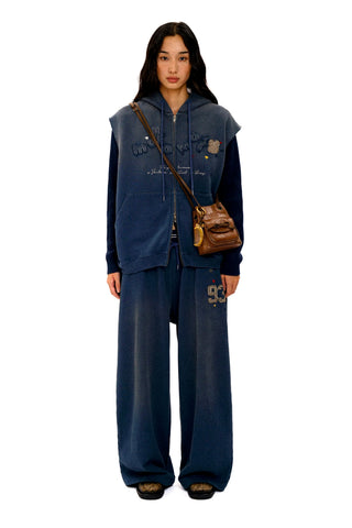 [Moromoro2] Distressed Star Applique  Sweatpants
