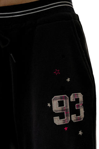 [Moromoro2] Distressed Star Applique  Sweatpants