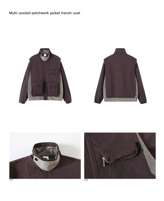 [CONP] Multi-pocket Spliced Jacket