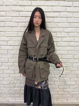 [NeverSeez] Washed Lapel Workwear Jacket