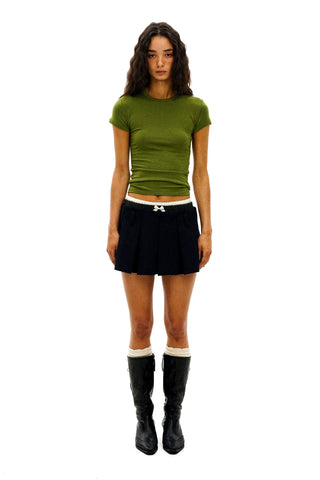 [Moromoro2] Faux Three-piece Pleated Skirt