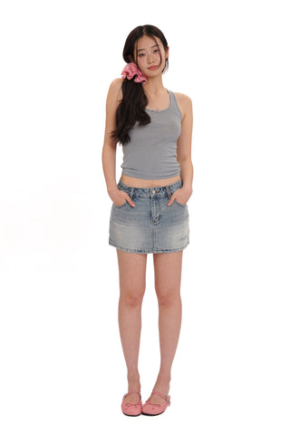 [moromoro2] Lace Trim Bow Cami Top