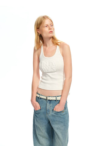 [NOTAWEAR] Patch Embroidery Cami Top