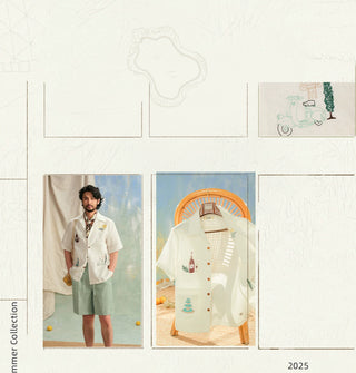 [CULTUM] Linen Cuban Collar Shirt