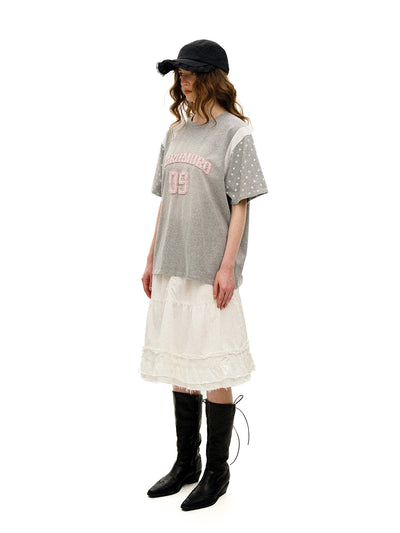 [Moromoro2] Star Applique Gradient T-shirt