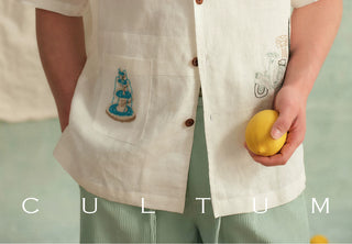 [CULTUM] Linen Cuban Collar Shirt