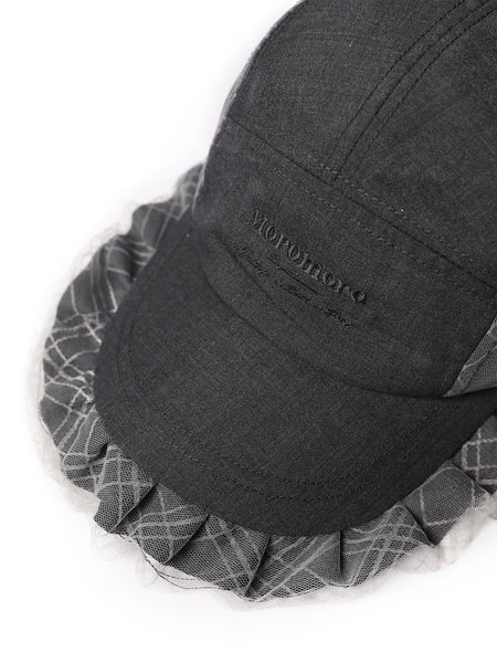 [Moromoro2] Wool Blend Double Trim Baseball  Cap