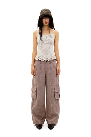 [Moromoro2] Floral Lace Hem Camisole