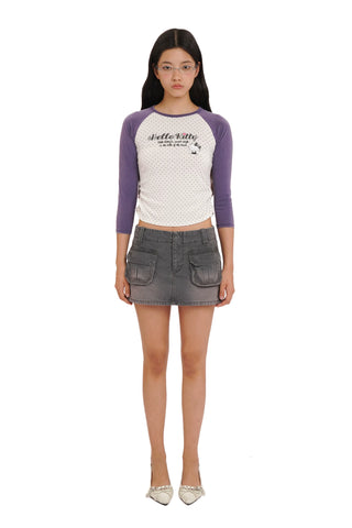 [moromoro2] Washed Twill Skirt