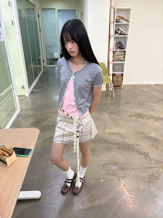 [NeverSeez] Colorblock Knit Cardigan