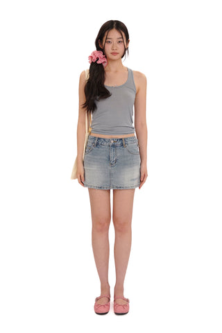 [moromoro2] Lace Trim Bow Cami Top