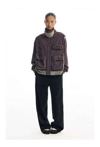 [CONP] Multi-pocket Spliced Jacket