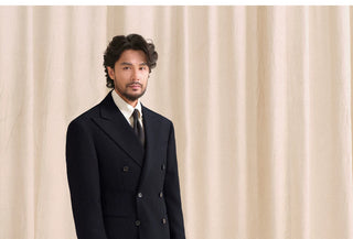 [CULTUM] Double-breasted Peak Lapel Suit Set