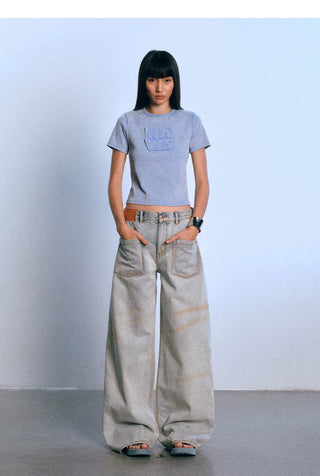 [NOTAWEAR] Patch Embroidery T-shirt