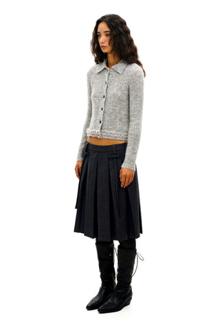 [Moromoro2] Wool Blend Collar Cardigan