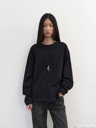 [NeverSeez] Slub Cotton Long Sleeve T-shirt