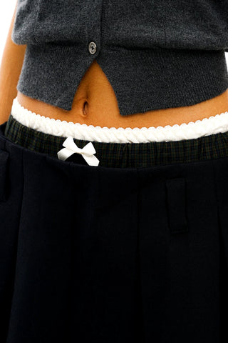 [Moromoro2] Faux Three-piece Pleated Skirt