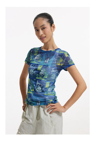 [CONP] Graphics Slim Fit Mesh T-shirt