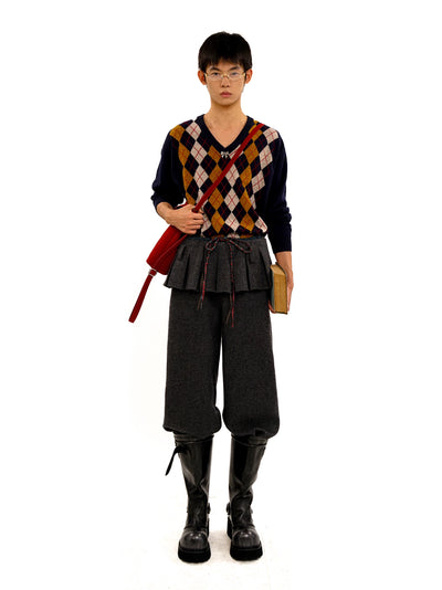 [Moromoro2] Faux Two-piece Trousers