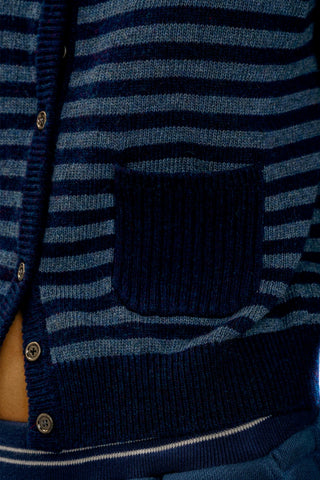 [Moromoro2] Striped Knit Cardigan