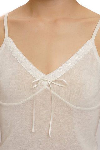 [moromoro2] Lace Trim Cami Top